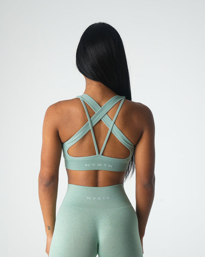 Women Sage Green Inspire Seamless Bra - NVGTN