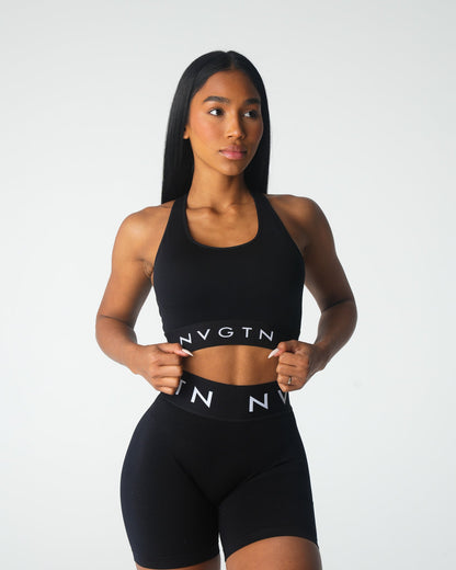 Women Black Legacy Sport Seamless Bra - NVGTN