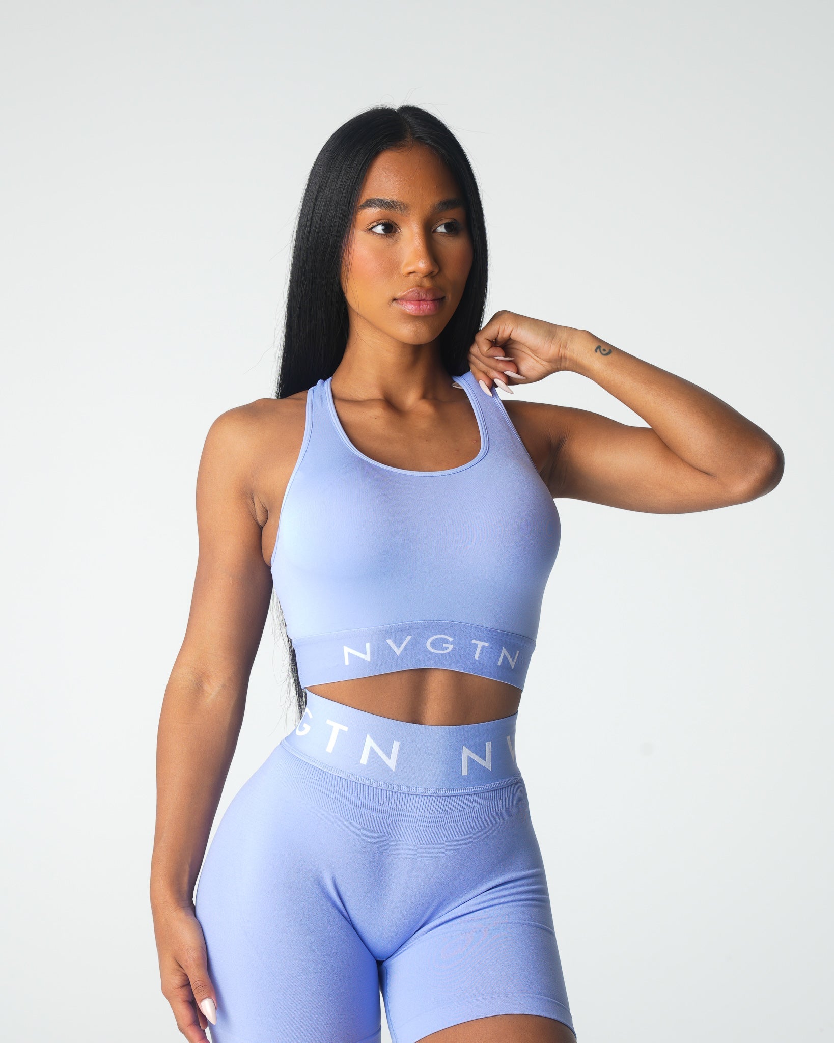 Women Periwinkle Legacy Sport Seamless Bra - NVGTN