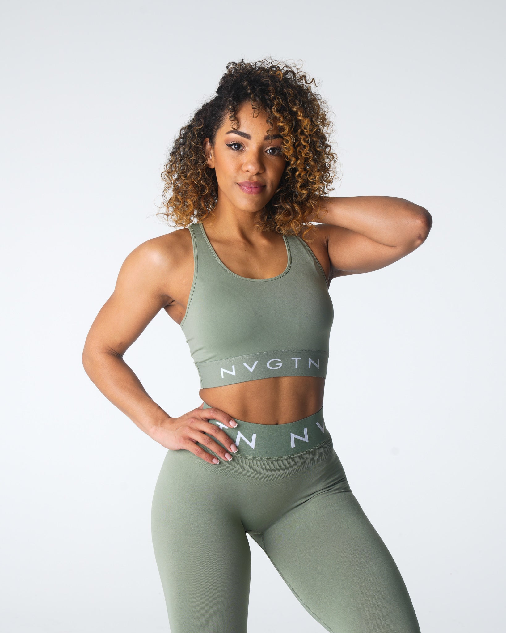 Women Sage Green Legacy Sport Seamless Bra - NVGTN