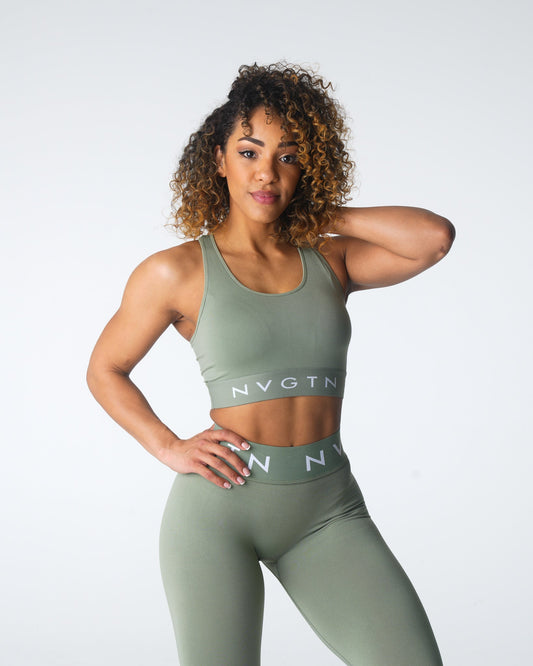 Women Sage Green Legacy Sport Seamless Bra - NVGTN