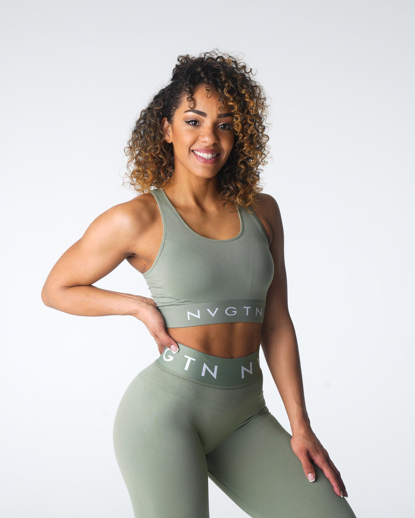 Women Sage Green Legacy Sport Seamless Bra - NVGTN