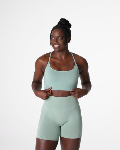 Women Sage Green Invincible Seamless Bra - NVGTN