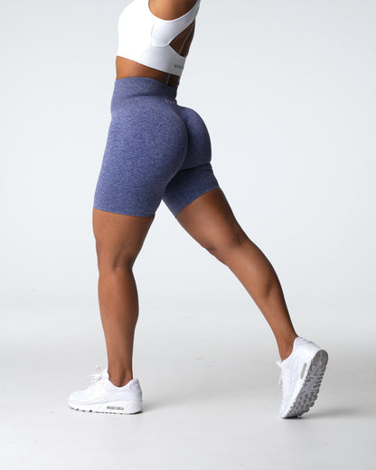 Women Indigo Scrunch Seamless Shorts - NVGTN