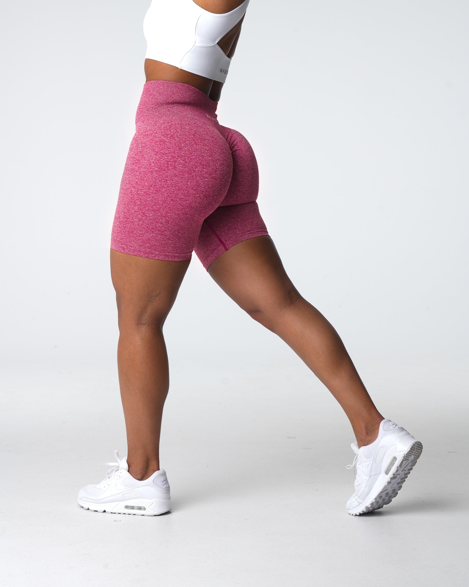 Women Crimson Scrunch Seamless Shorts - NVGTN