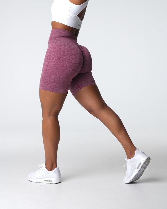 Women Maroon Scrunch Seamless Shorts - NVGTN