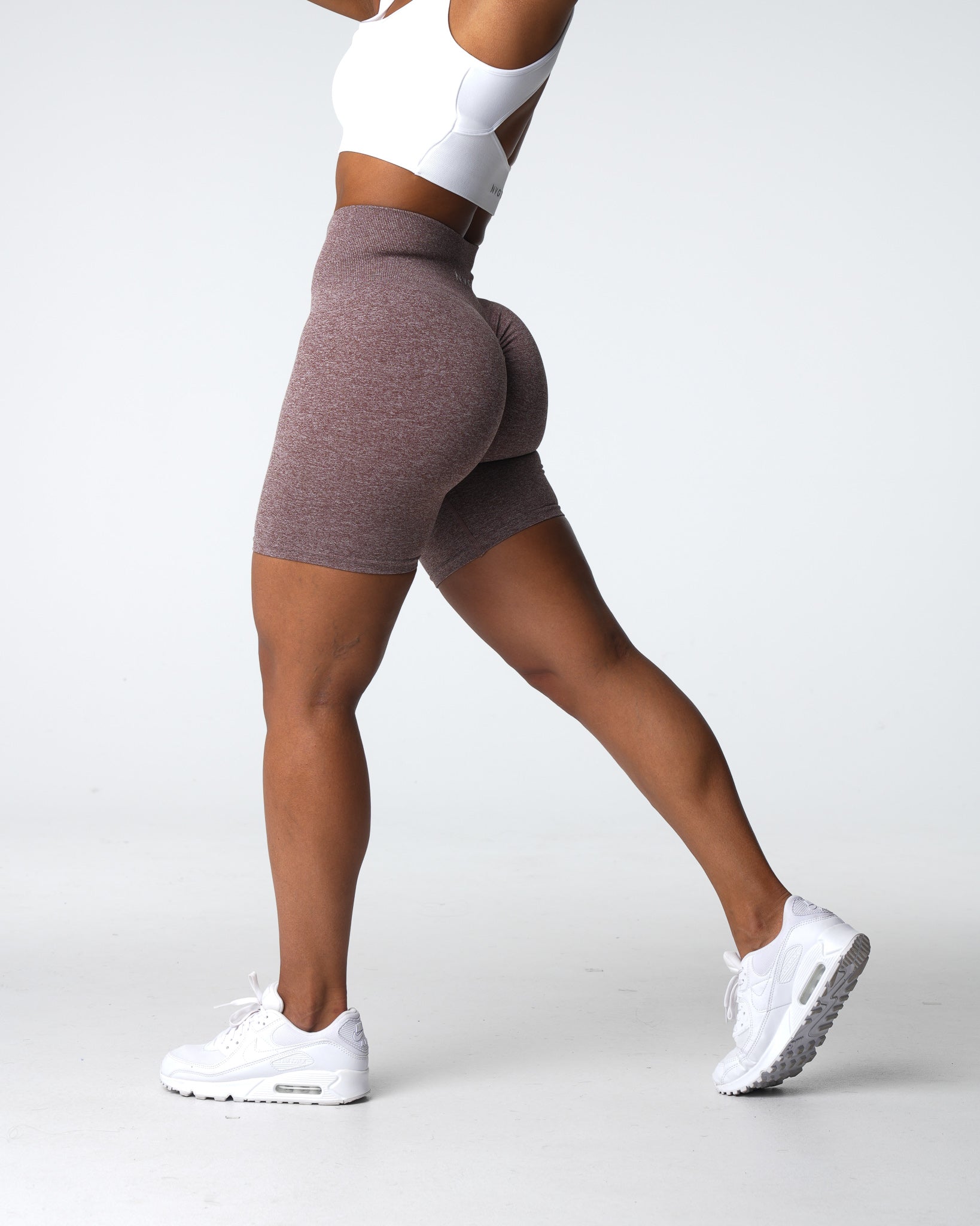 Women Cocoa Scrunch Seamless Shorts - NVGTN