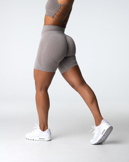 Women Taupe Contour Seamless Shorts - NVGTN