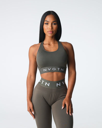 Women Olive Legacy Sport Seamless Bra - NVGTN