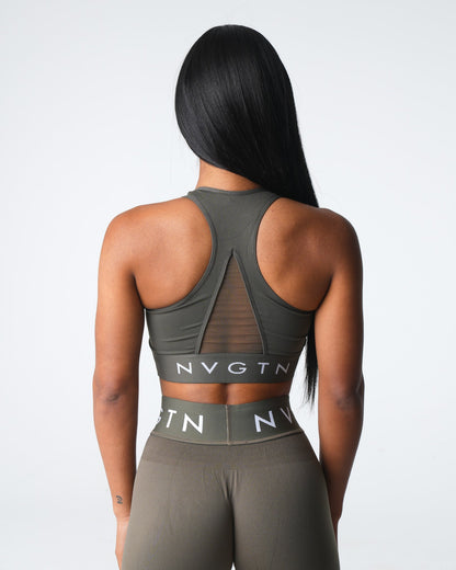 Women Olive Legacy Sport Seamless Bra - NVGTN