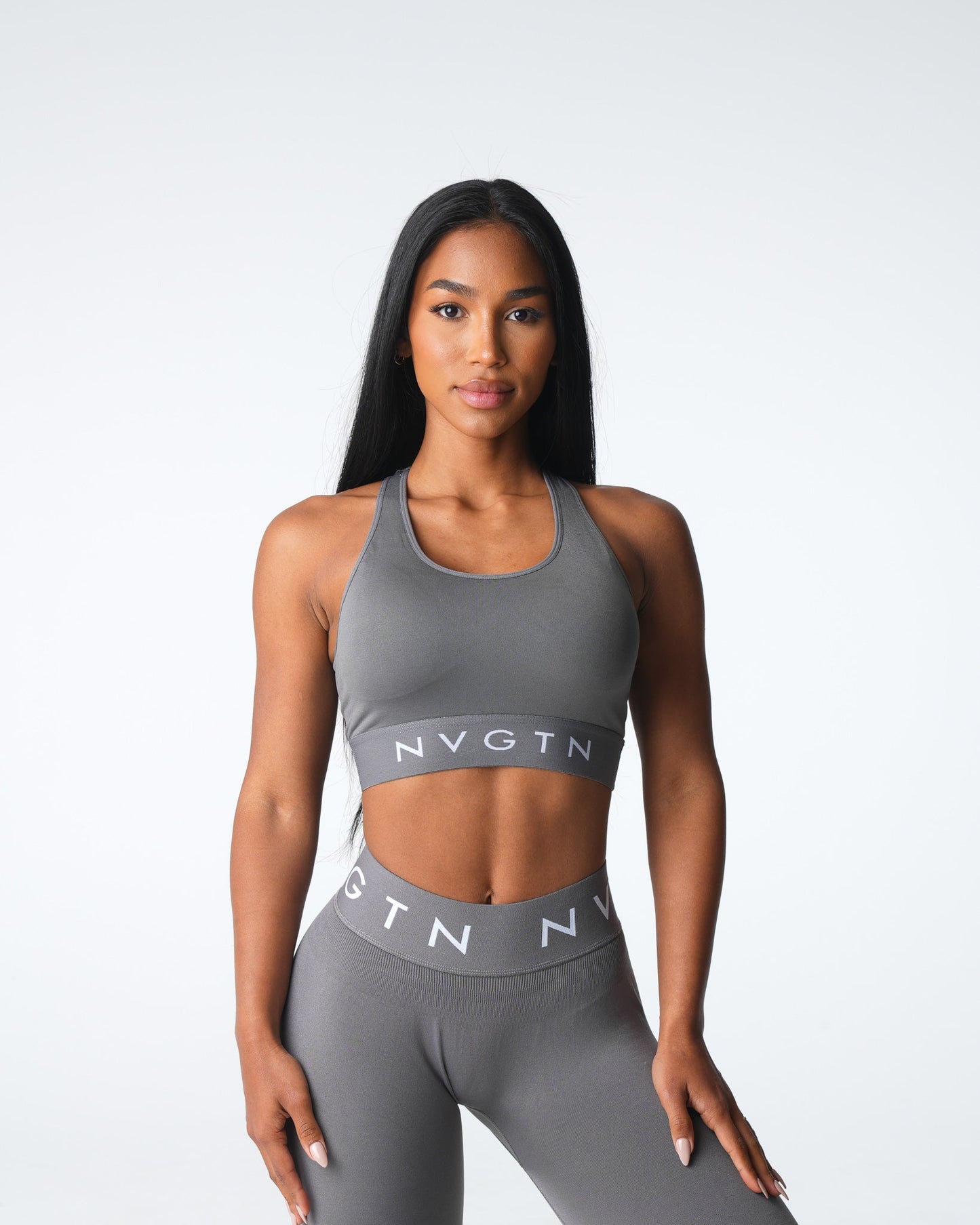Women Charcoal Legacy Sport Seamless Bra - NVGTN