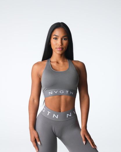 Women Charcoal Legacy Sport Seamless Bra - NVGTN