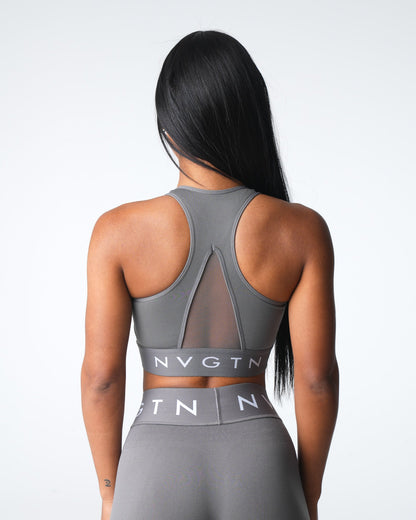 Women Charcoal Legacy Sport Seamless Bra - NVGTN