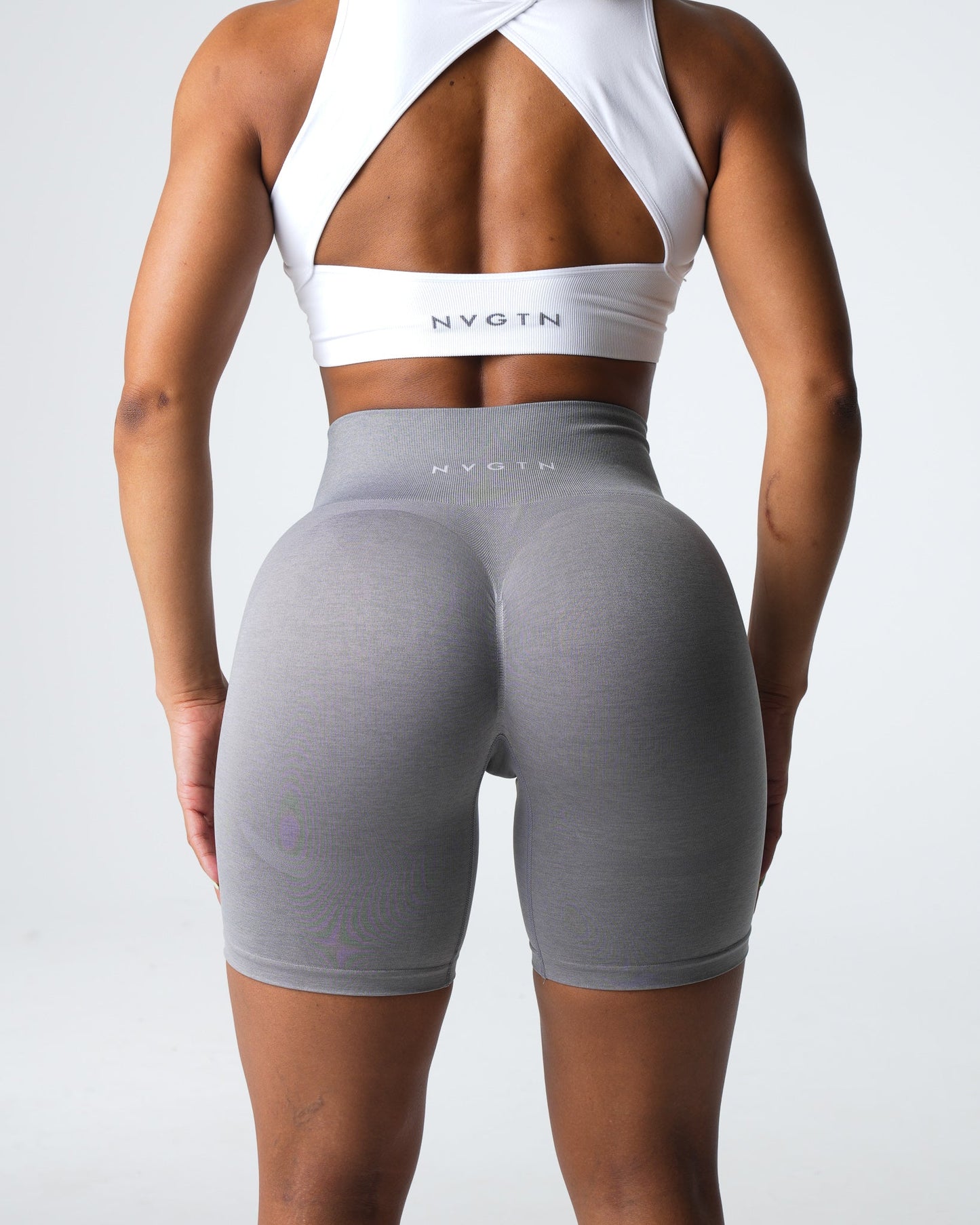 Women Grey Contour 2.0 Seamless Shorts - NVGTN