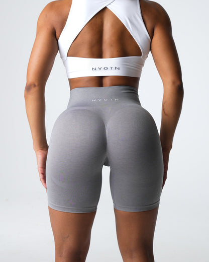 Women Grey Contour 2.0 Seamless Shorts - NVGTN