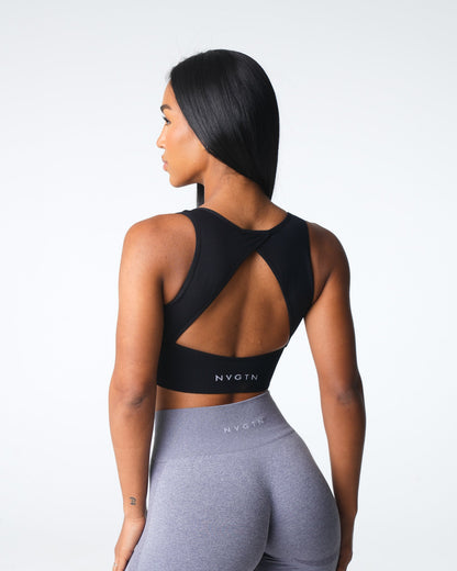 Women Black Empower Seamless Bra - NVGTN