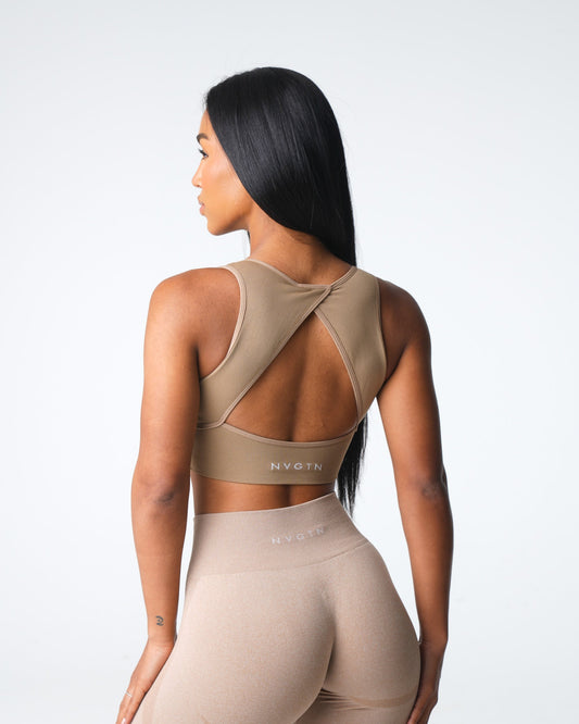 Women Beige Empower Seamless Bra - NVGTN