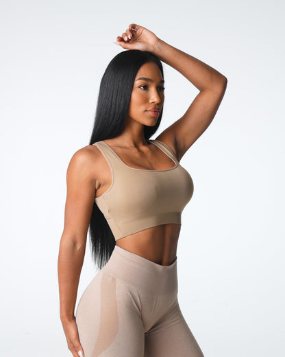 Women Beige Empower Seamless Bra - NVGTN