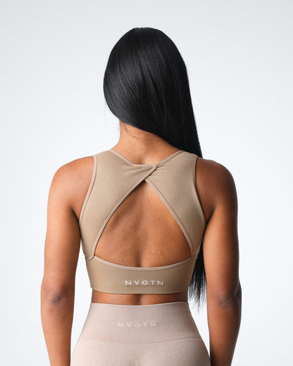 Women Beige Empower Seamless Bra - NVGTN