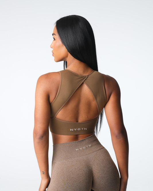 Women Mocha Empower Seamless Bra - NVGTN