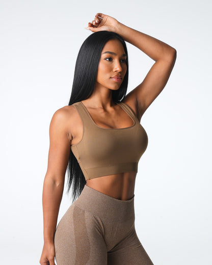 Women Mocha Empower Seamless Bra - NVGTN