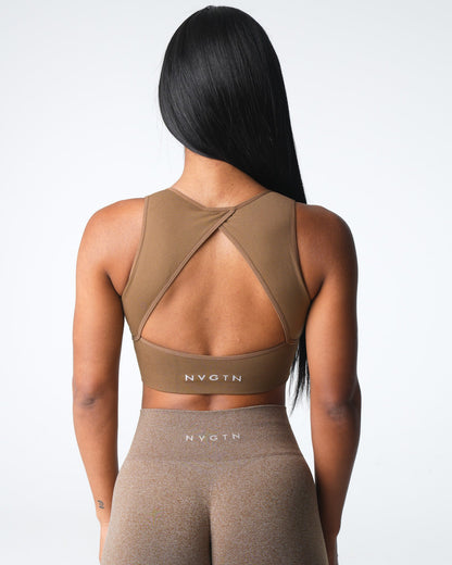 Women Mocha Empower Seamless Bra - NVGTN