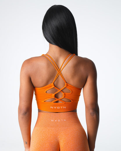 Women Burnt Orange Thrive Seamless Bra - NVGTN