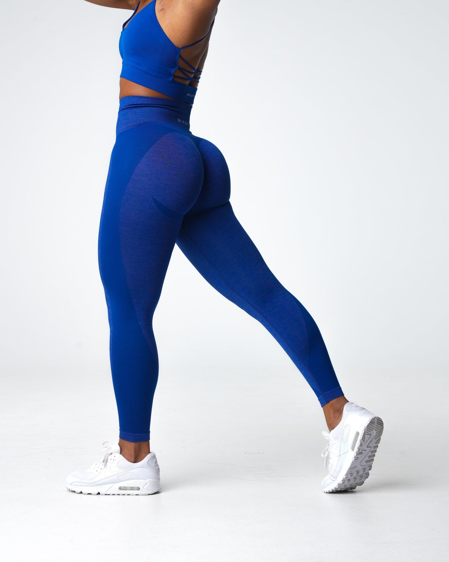 Women Azure Blue Contour 2.0 Seamless Leggings - NVGTN