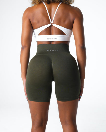 Women Olive Contour 2.0 Seamless Shorts - NVGTN