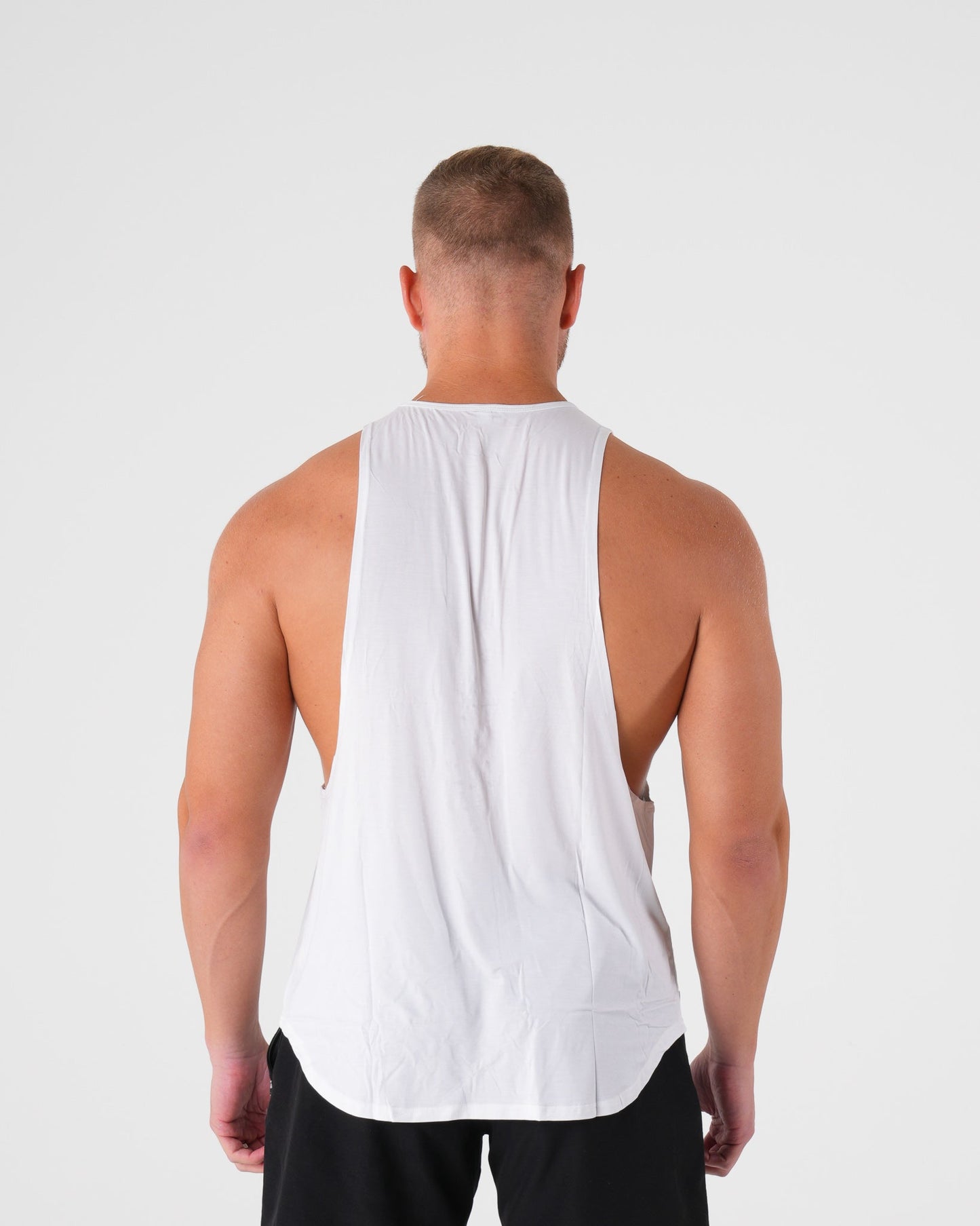 Men White Tech Edge Tank - NVGTN