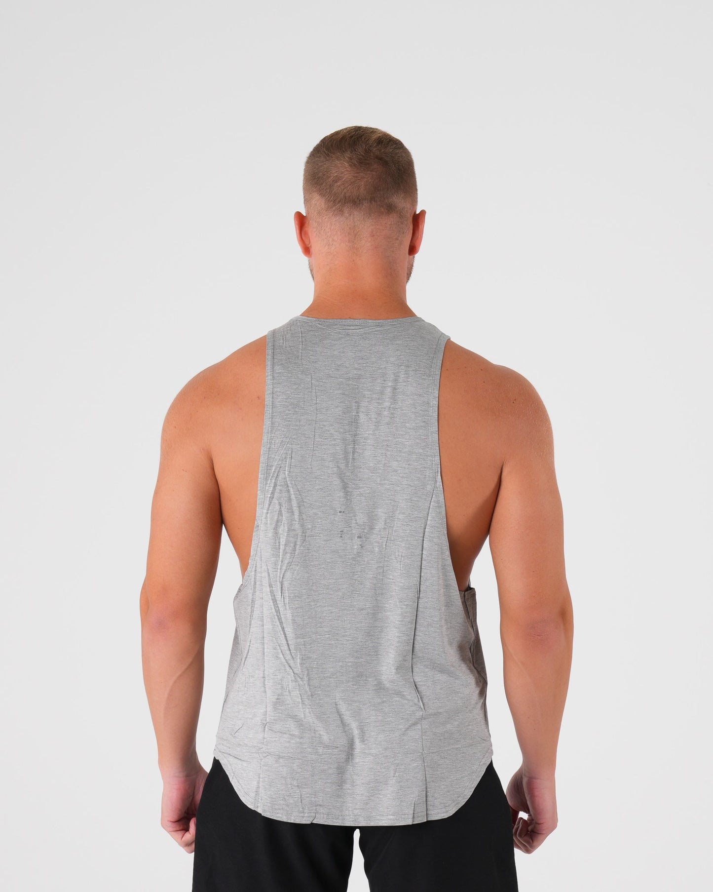 Men Grey Tech Edge Tank - NVGTN