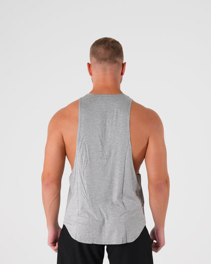 Men Grey Tech Edge Tank - NVGTN