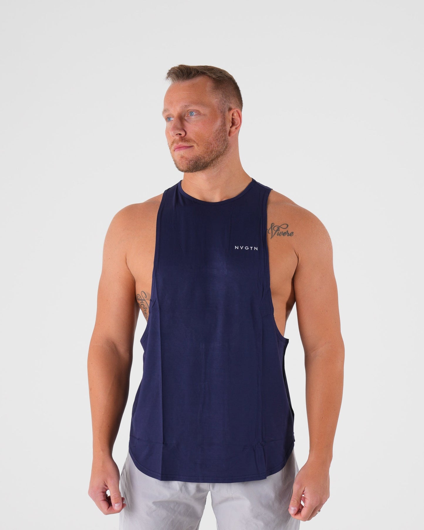 Men Navy Tech Edge Tank - NVGTN
