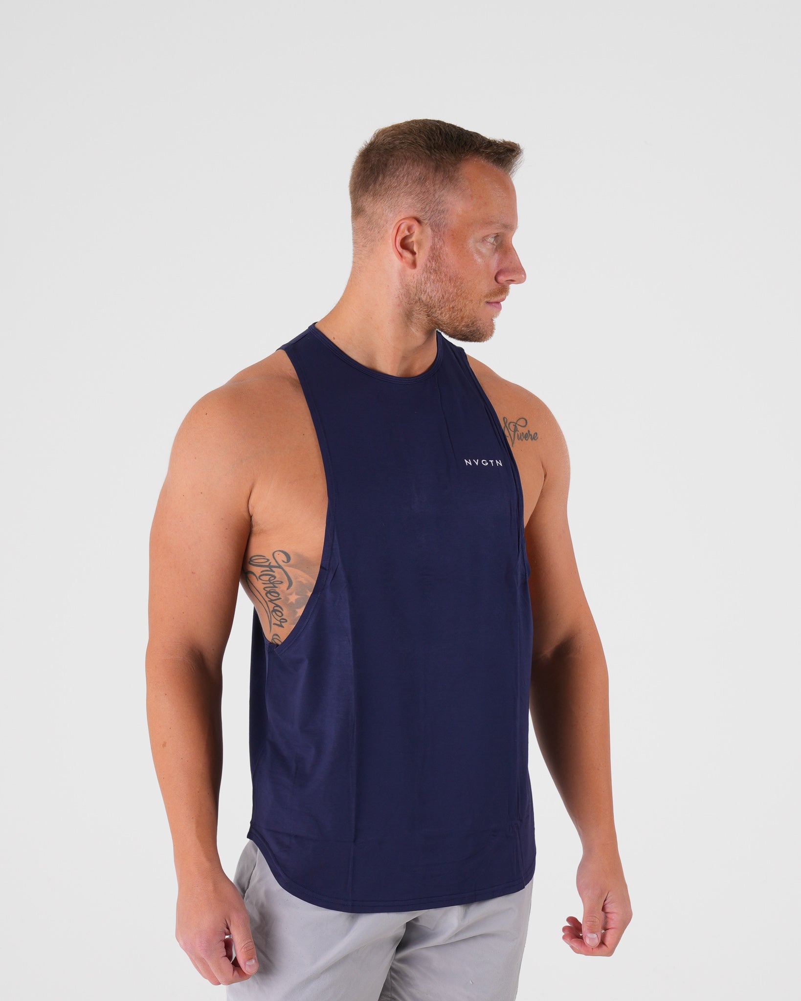 Men Navy Tech Edge Tank - NVGTN