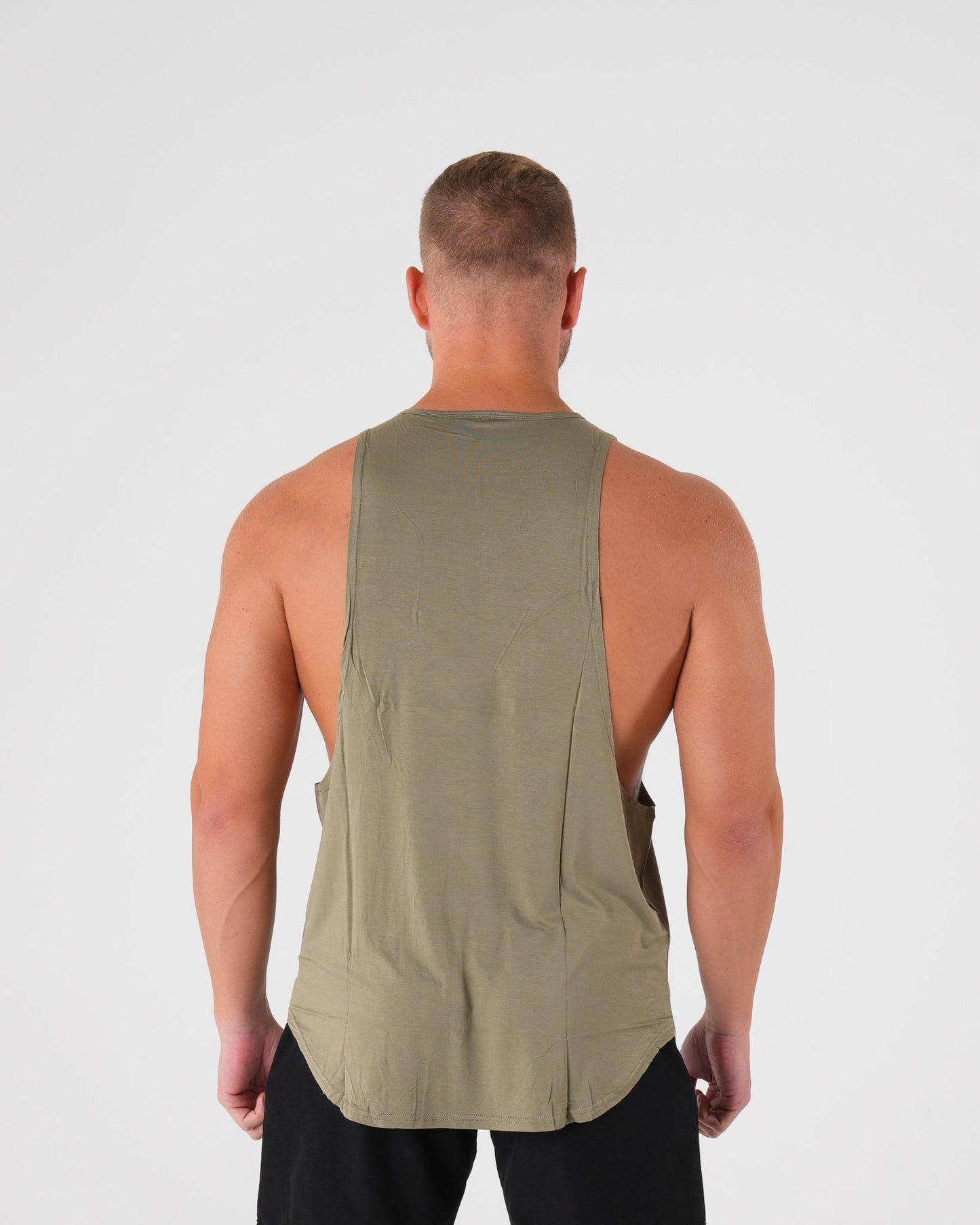 Men Sage Green Tech Edge Tank - NVGTN