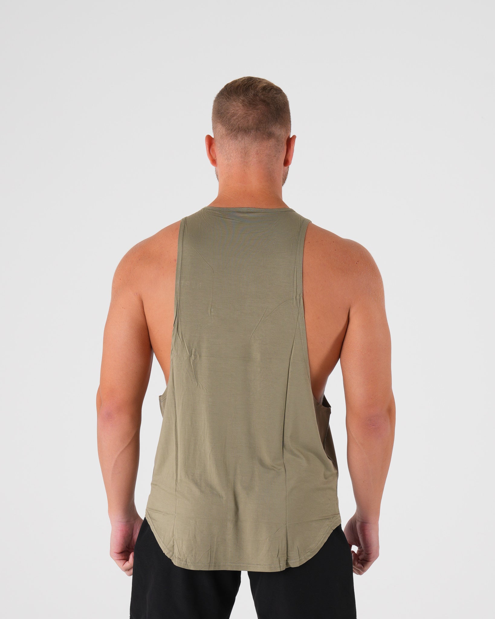 Men Sage Green Tech Edge Tank - NVGTN