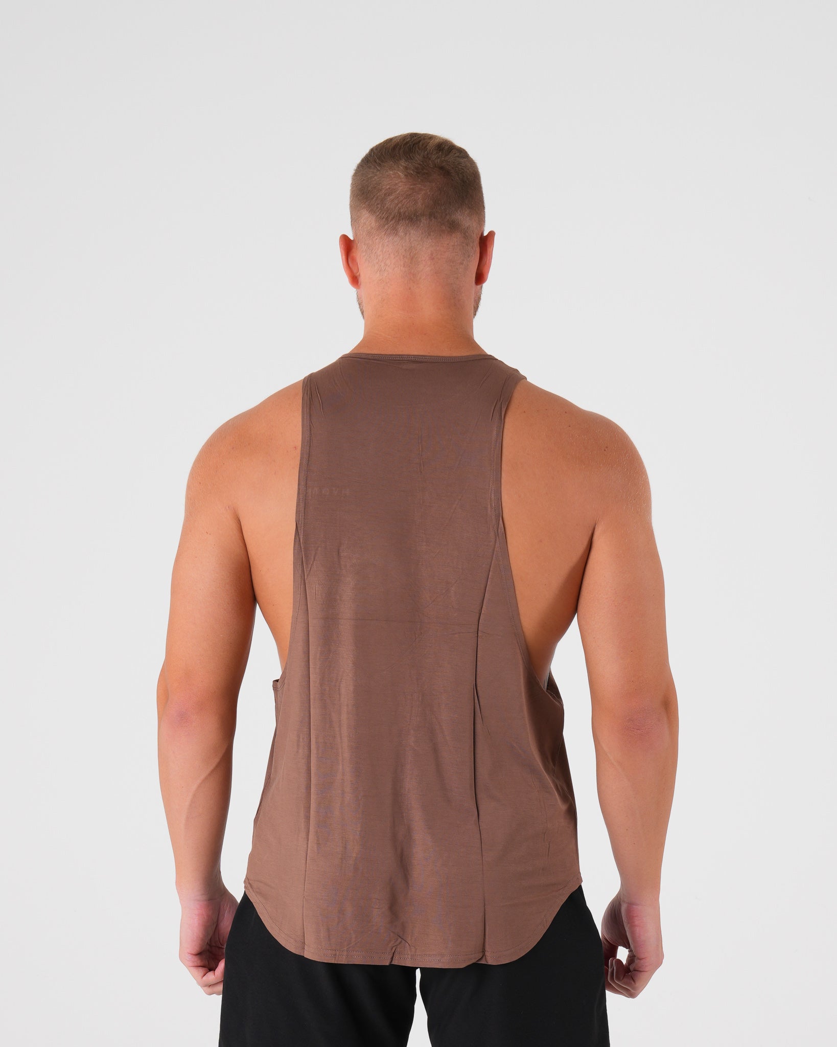 Men Mocha Tech Edge Tank - NVGTN