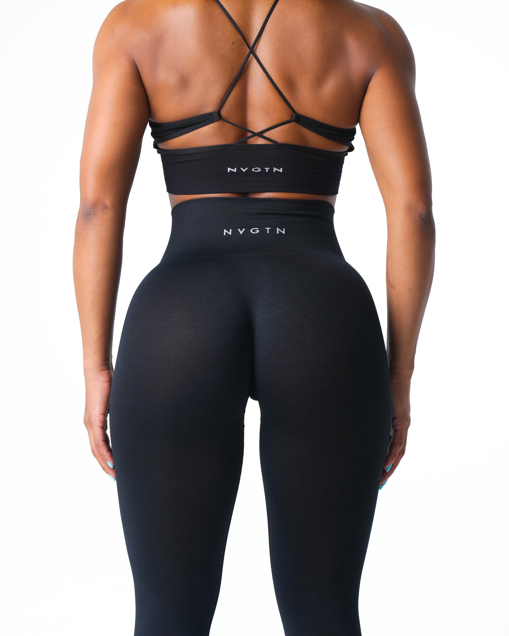 Women Black Shape Seamless Leggings - NVGTN