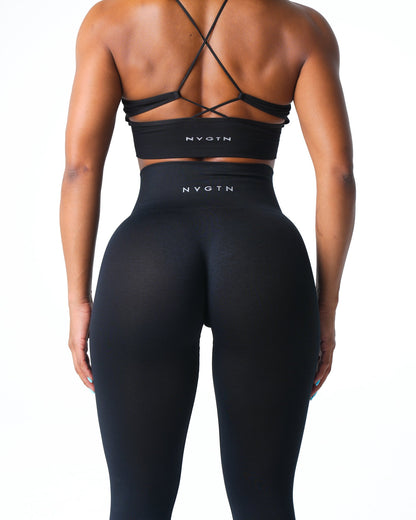 Women Black Shape Seamless Leggings - NVGTN