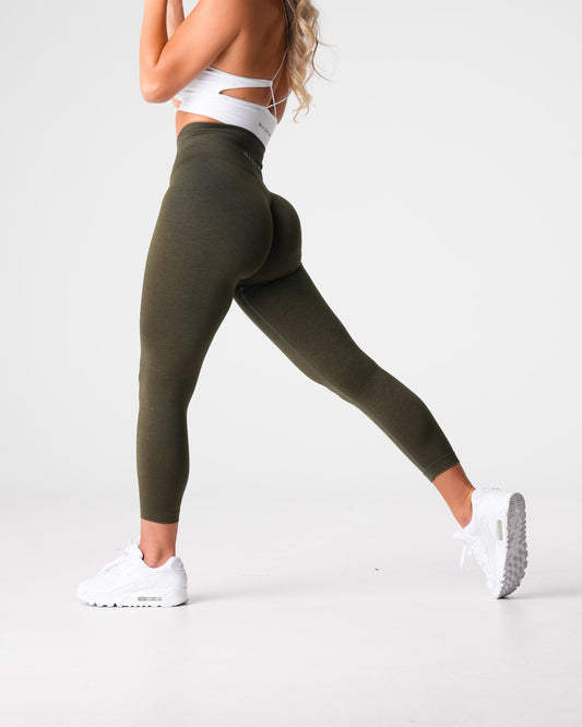 Women Olive Shape Seamless Leggings - NVGTN