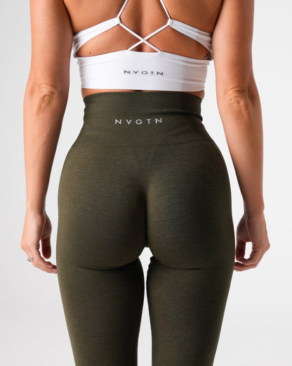 Women Olive Shape Seamless Leggings - NVGTN