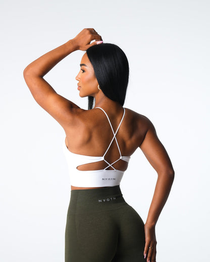 Women White Embrace Seamless Bra - NVGTN