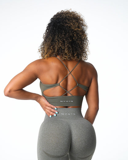 Women Khaki Green Embrace Seamless Bra - NVGTN