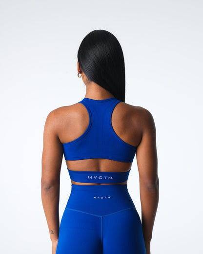 Women Sapphire Blue Rise Seamless Bra - NVGTN