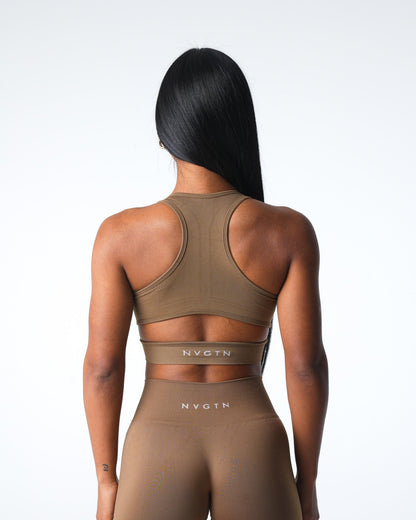 Women Toasted Almond Rise Seamless Bra - NVGTN