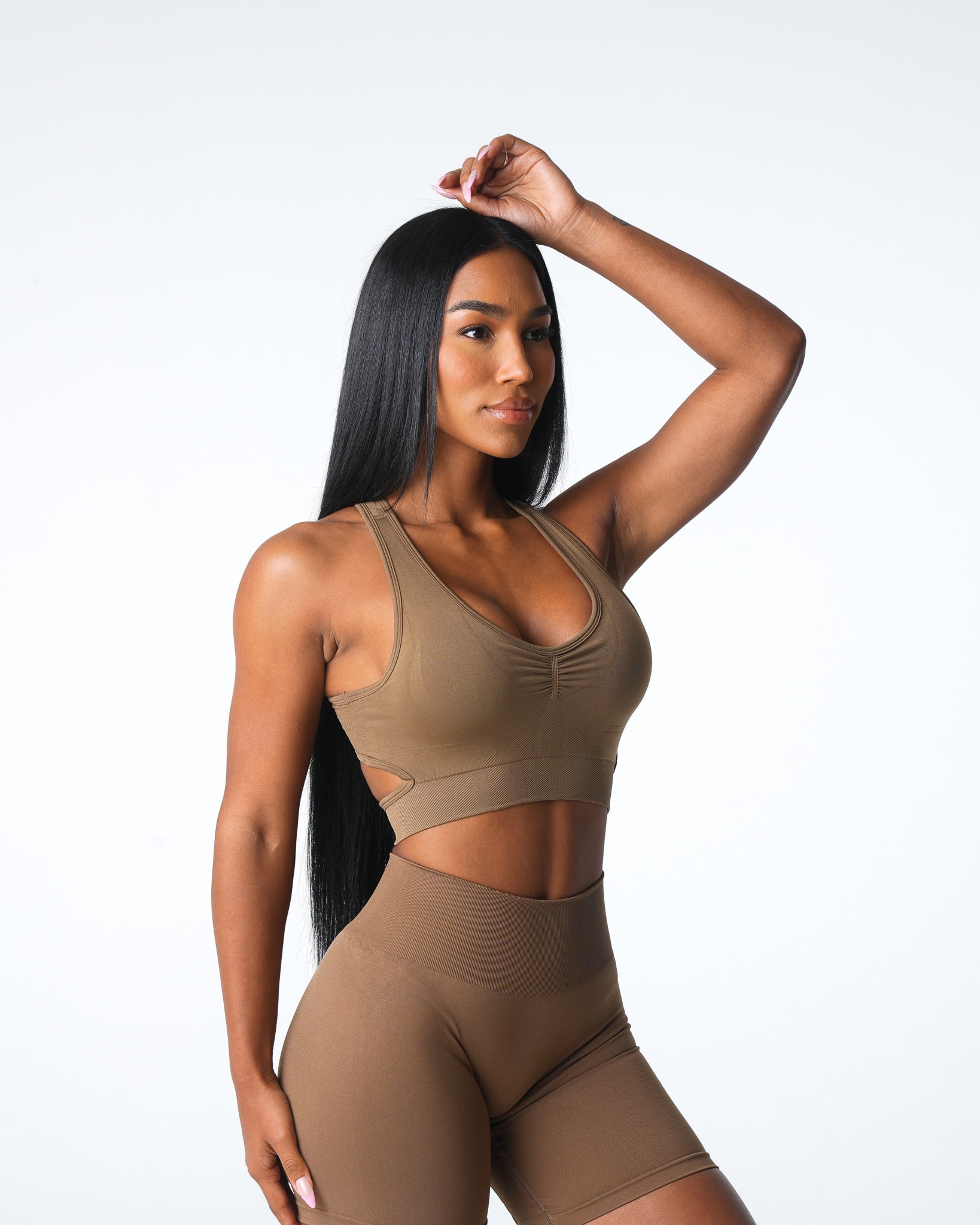 Women Toasted Almond Rise Seamless Bra - NVGTN