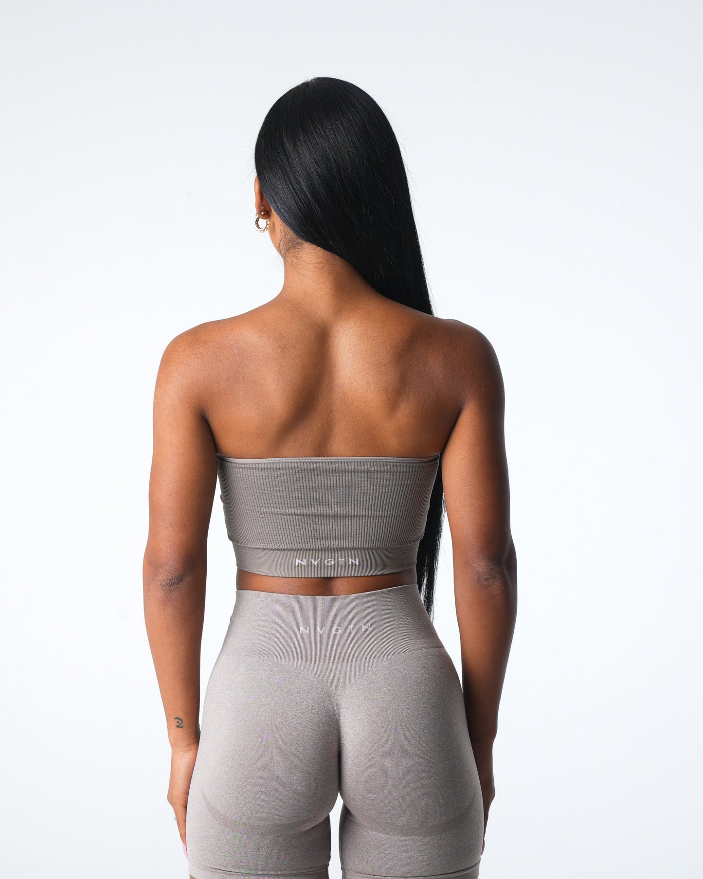 Women Taupe Conquer Ribbed Seamless Bra - NVGTN