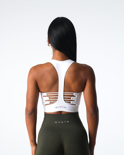 Women White Resilience Seamless Bra - NVGTN