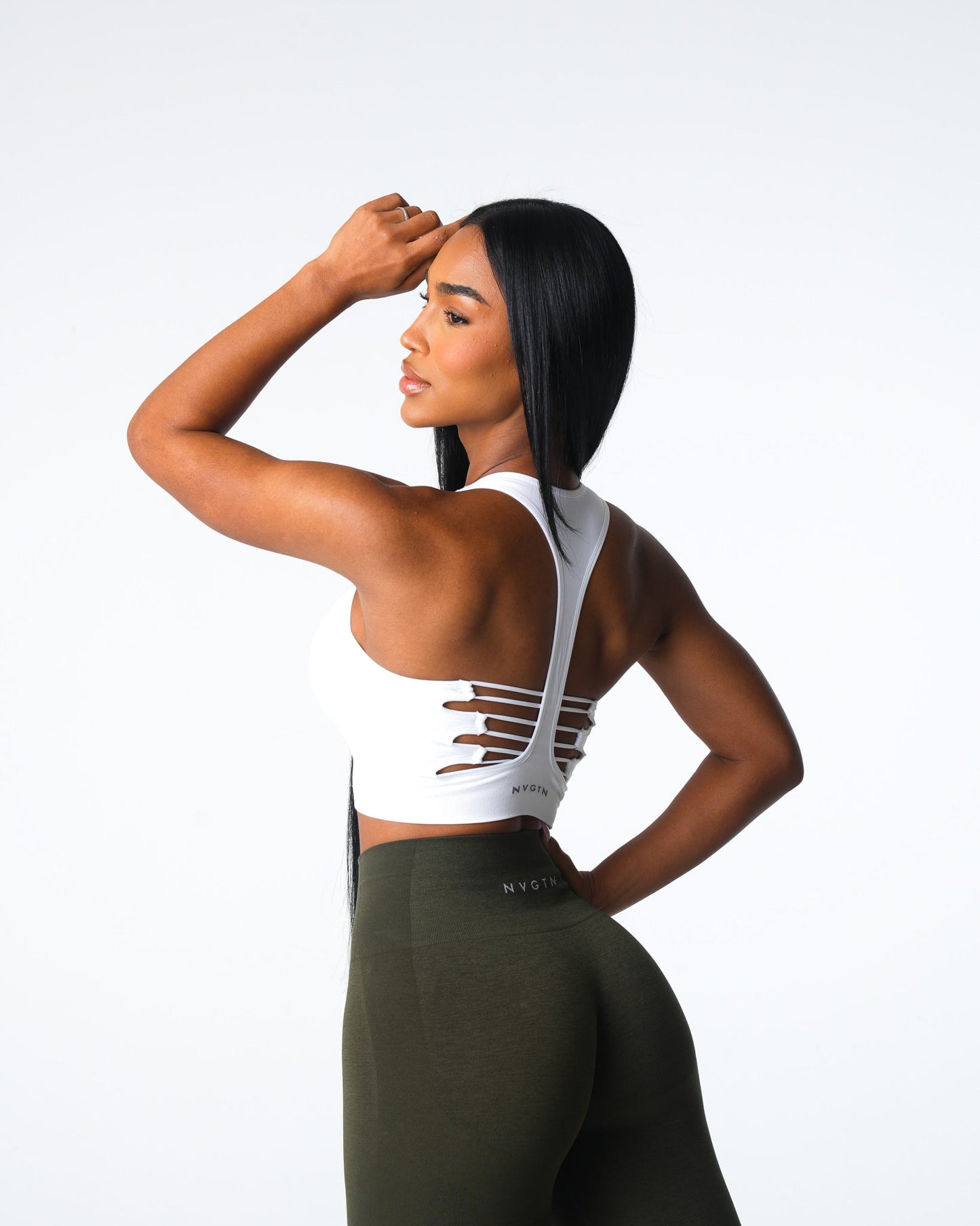 Women White Resilience Seamless Bra - NVGTN