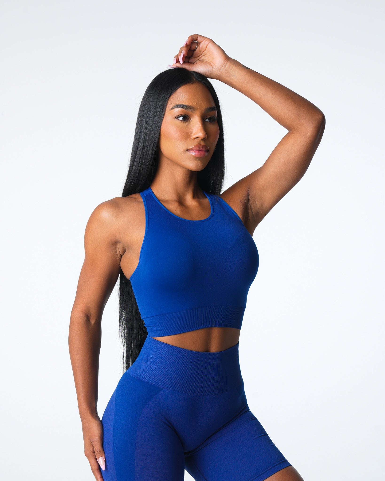 Women Azure Blue Resilience Seamless Bra - NVGTN